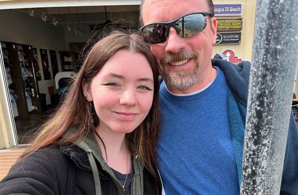 dad and i in the sun