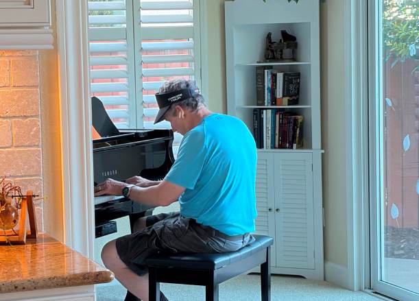 grandpa playing piano